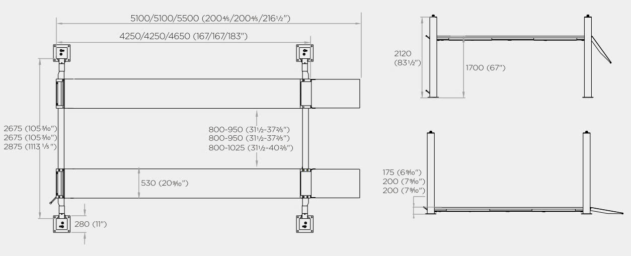 Cầu nâng 4 trụ VIMET FLS35311